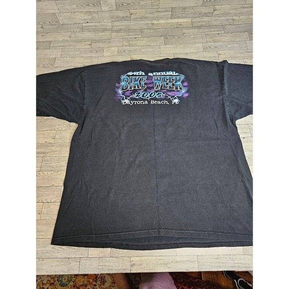 2005 Daytona Beach, FL Bike Week Black T-Shirt, Size XXL **See Desc. for Cond.** - Picture 7 of 8